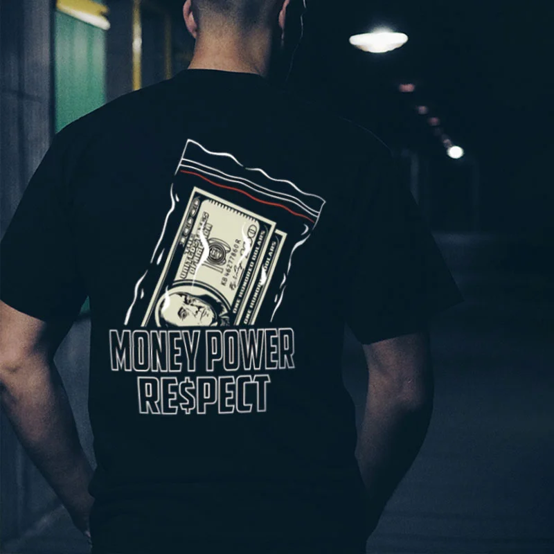MONEY POWER RESPECT Black Print T-Shirt