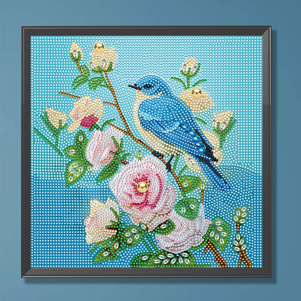 Diamond Painting - Full Special Shaped Drill - Flower Bird(Canvas|30*30cm)