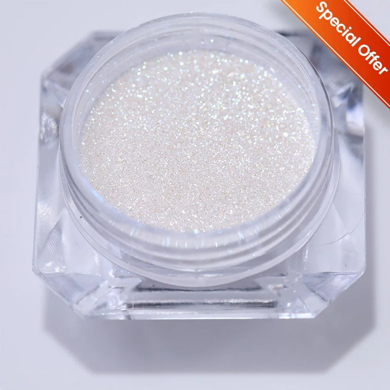 1Box Aurora Sea Salt Nail Powder Crystal Diamonds Glitter Iridescent Reflective Nail Glitter Sparkly Chrome Pigment Polish Gel-Nail Inspo