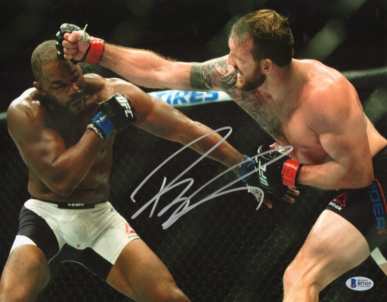 Ryan Bader Signed UFC 192 11x14 Photo Poster painting BAS Beckett COA Rashad Evans Picture Auto