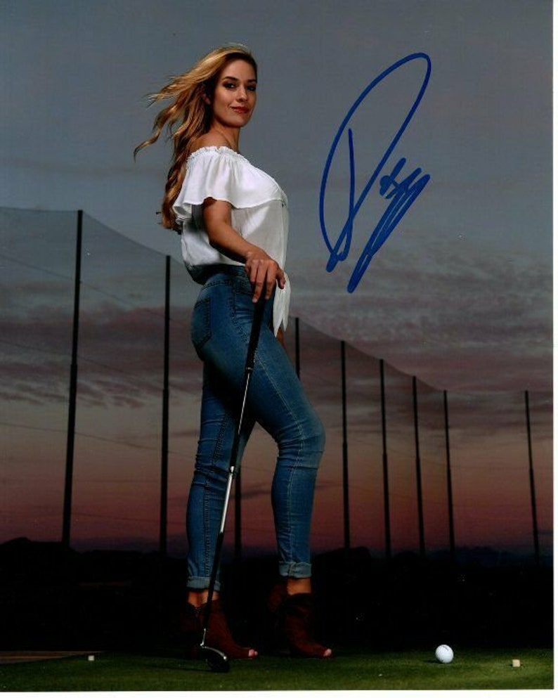 Paige spiranac signed autographed lpga golf Photo Poster painting