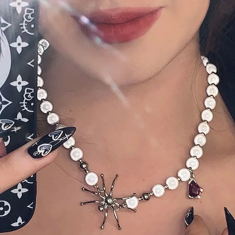 Vintage Gothic Spider Necklace BE1080