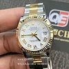 Lady's Rolex 31mm Datejust M278273-0001 Two Tone Yellow Gold on Oyster with White Roman Dial Super clone