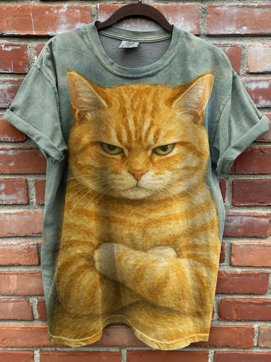 Eagerlys  Disdainful Cat Art Print T-shirt Eagerlys