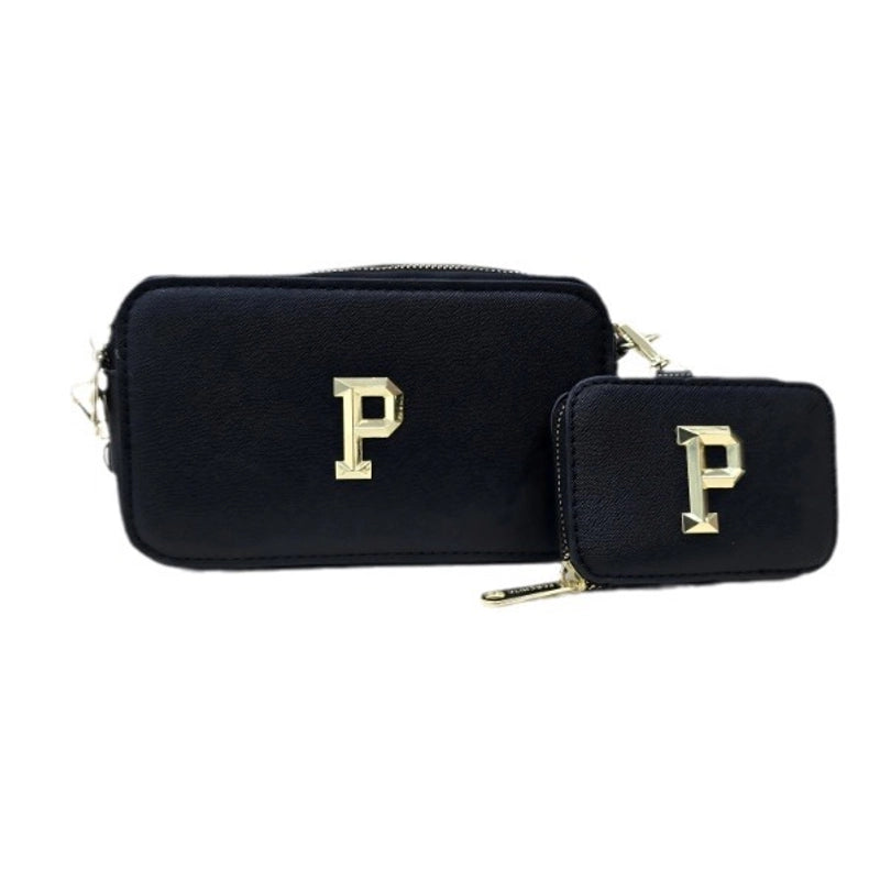 Women’s Medium Pu Leather Letter Solid Color Classic Style Streetwear Square Zipper Square Bag