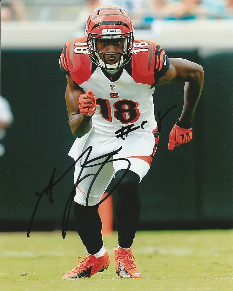 A.J. GREEN SIGNED CINCINNATI BENGALS FOOTBALL 8x10 Photo Poster painting #1 NFL EXACT PROOF!