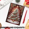 (US Local)Christmas Tree Special Shaped Diamond Painting Journal Notebook for Adults