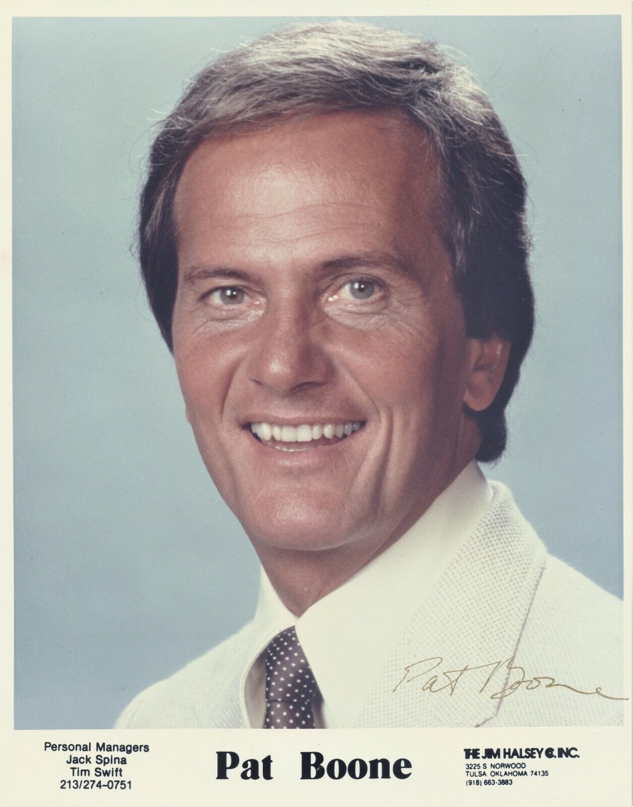 PAT BOONE Signed Photo Poster painting