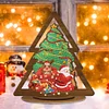 >SALE<Wooden Christmas Table Top Diamond Painting Ornament Kits Xmas Home Decor (G)