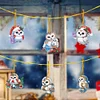 (US Local)6pcs Xmas Owl  DIY Diamond Painting Art Pendant Wall Door Decoration