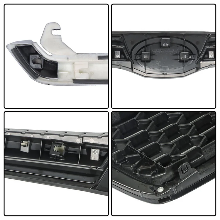 SEBLAFF Front Upper Grille Gloss Black Honeycomb Grill Assembly Replacement for 2014-2018 Forester 91121SG030
