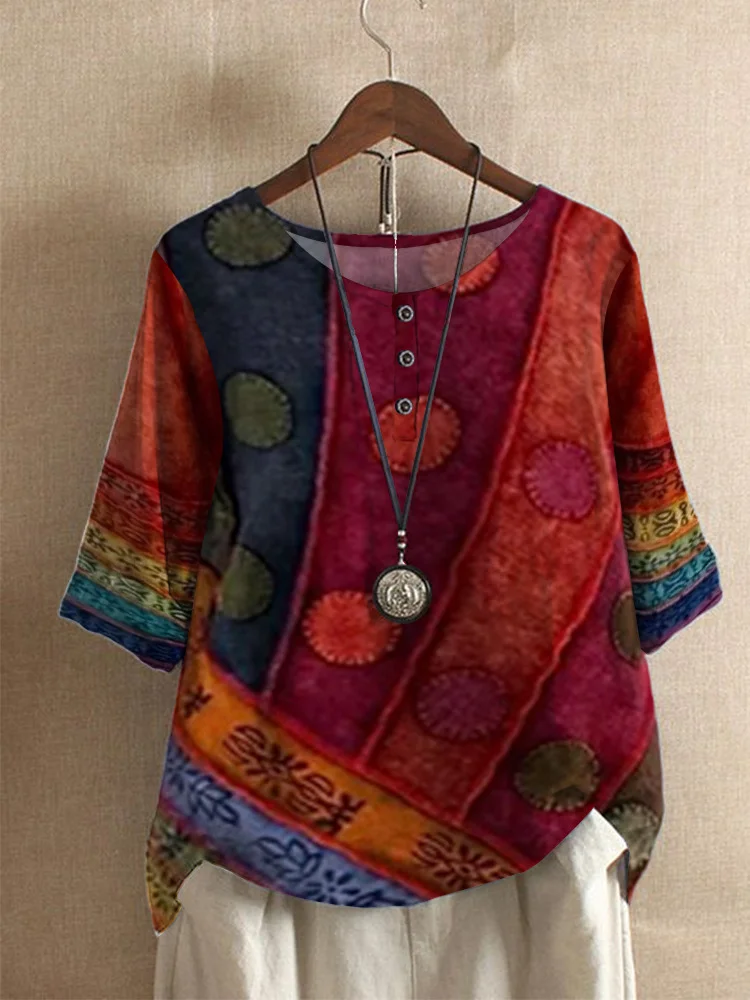 Women's Loose Fashion Loose Print Casual Top