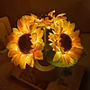 Shimmering Sunflower Lamp Rechargeable Sunflowers Flower Lamp Sunflower Night Light for Mom Wife Friends Girlfriend Teacher Grandma