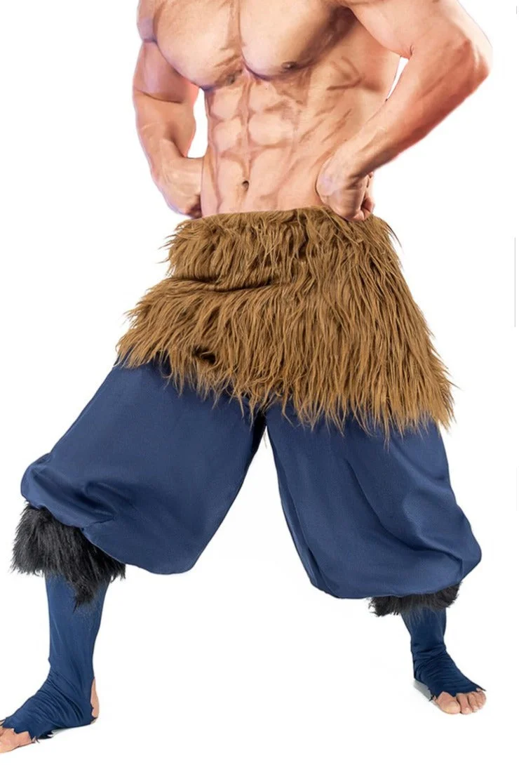 Demon Slayer Hashibira Inosuke Cosplay Costume Apron Pants outfits-elleschic