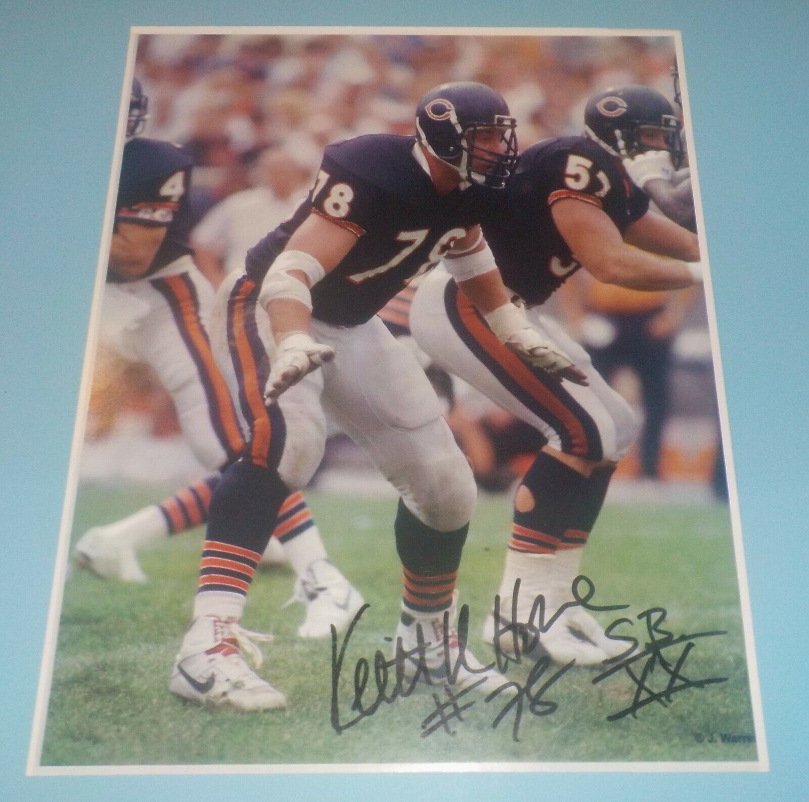 Keith Van Horne Signed Autographed 11 x 14 Photo Poster painting Chicago Bears Super Bowl