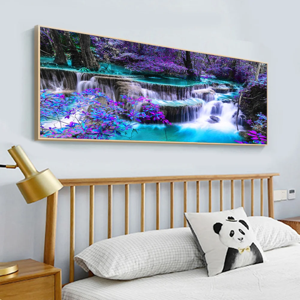 Diamond Painting - Full Square Drill -  Mountain Fall(90*40cm)