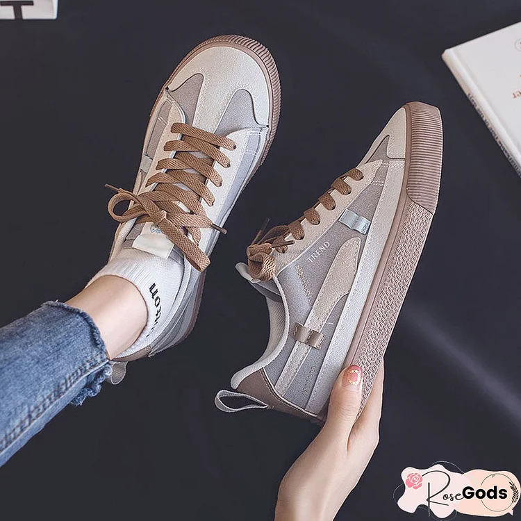 Women's Sneakers New Fashion Women Shoes Casual Mixed-Color Tennis Female Trendy Canvas Sneakers Women Skateboard Shoes