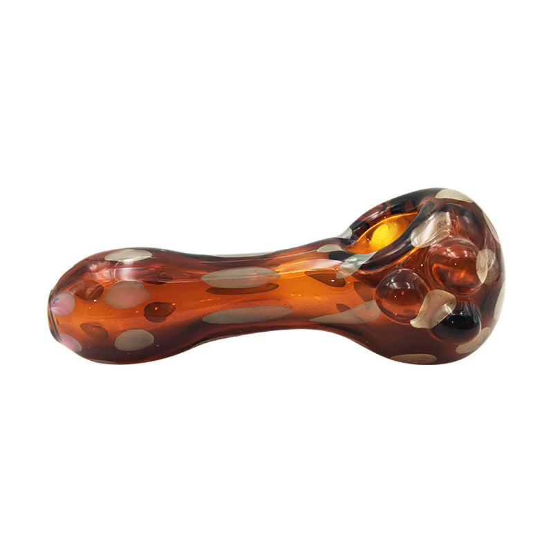 Molten Flame Sherlock Glass Hand Pipe with Ring