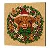 Kit de peinture en perles encadr&eacute;es vache tournesol des Highlands 7,87x7,87 pouces