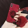 Hair Ball Airbag Bracket Diamond Huawei iPhone Samsung Case