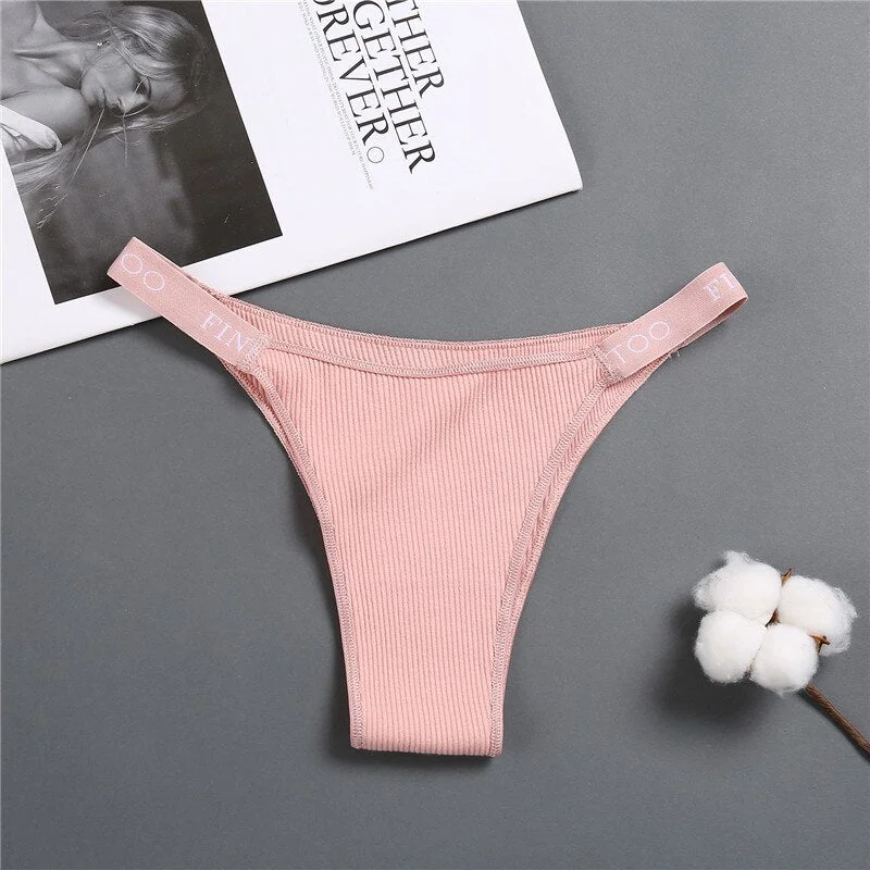 Sexy Lingerie Women Cotton Panties Finetoo Letter Low Waist Female Briefs Underwear Comfortable Underpants Women Intimates M-XL