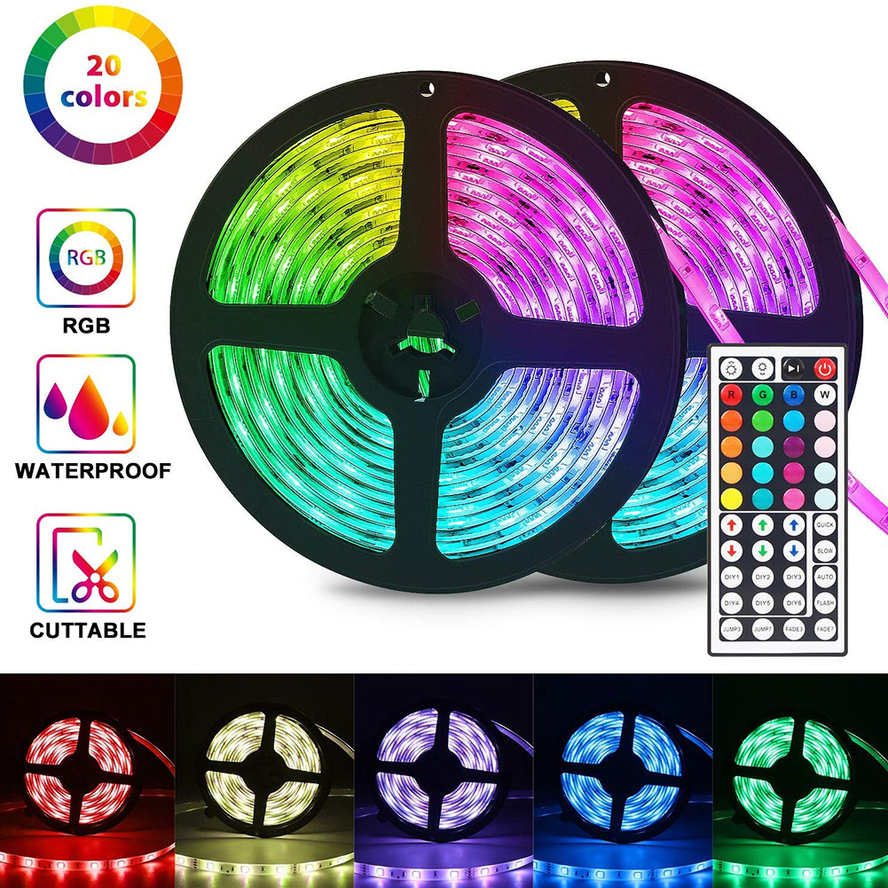 

10m RGB LED Strip Lights 44 Keys Remote Control LED Tape Ribbon Home Decor, 501 Original