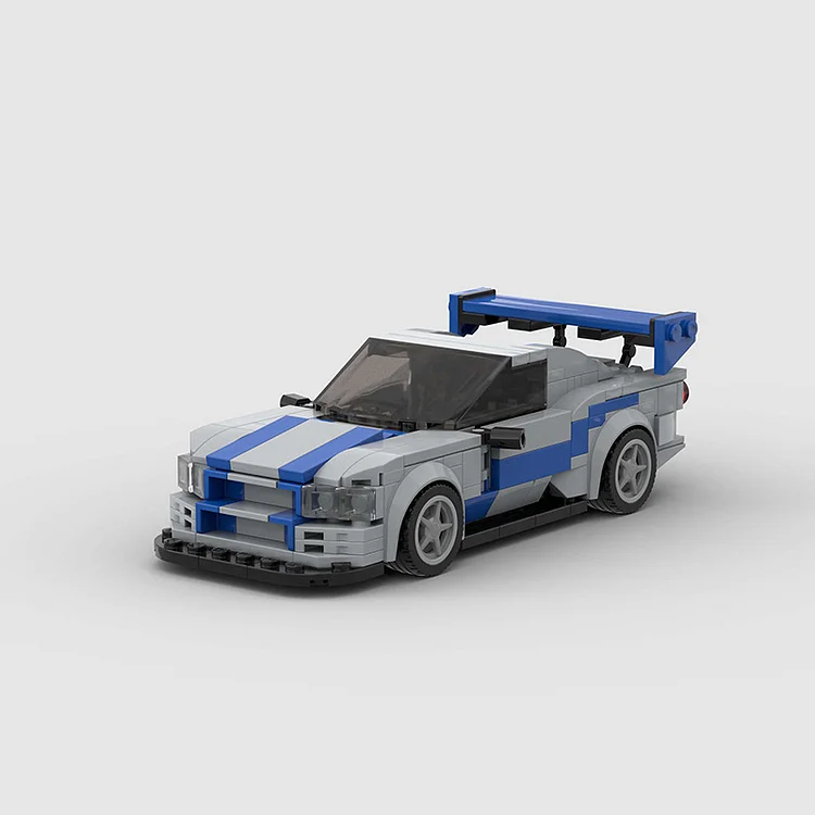 R34-Style Racing Car Building Blocks &ndash; DIY Educational Model