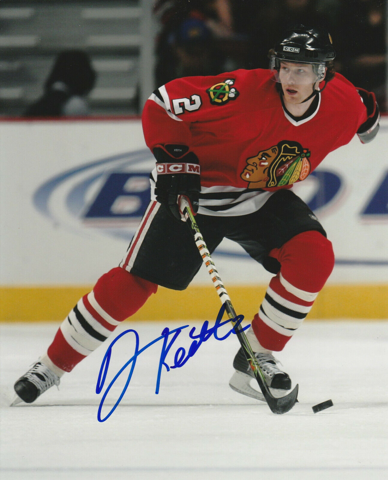 DUNCAN KEITH SIGNED CHICAGO BLACKHAWKS 8x10 Photo Poster painting #2 Autograph