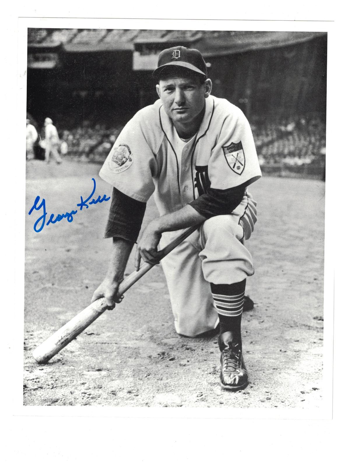 George Kell Detroit Tigers Signed Baseball Photo Poster painting W/COA RH3