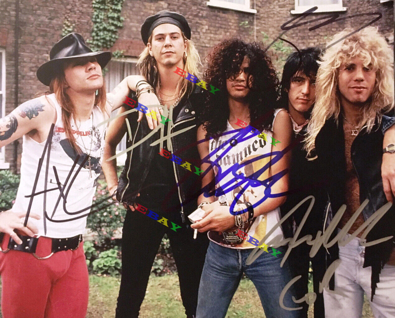 GUNS N' ROSES Autograph Band Autographed signed 8x10 Photo Poster painting Reprint