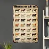 Breeds Of Cattle - Metal Tin Signs(8*12Inch/12*16Inch) - Animal