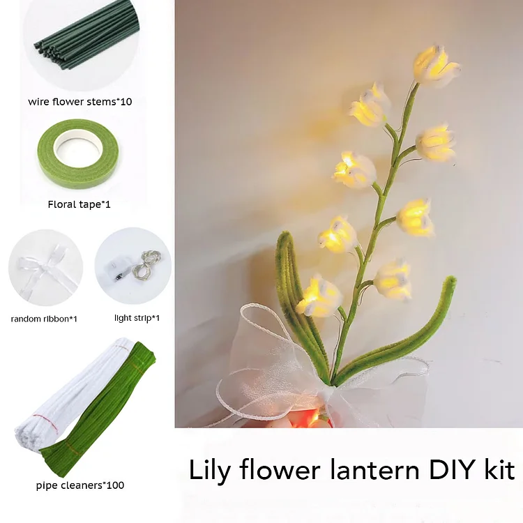 DIY Pipe Cleaners Kit - Lily Flower Lantern