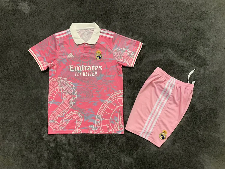2025-26-Real Madrid Dragon Pink-Jersey-Children's Set