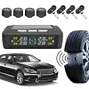 Tire Pressure Monitoring System with 4 Sensors USB/Solar TPMS for Car SUV Sedan