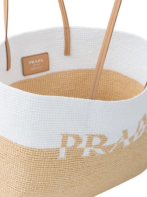  Prada Raffia And Leather Tote Bag 4.6 out of 5 Customer Rating