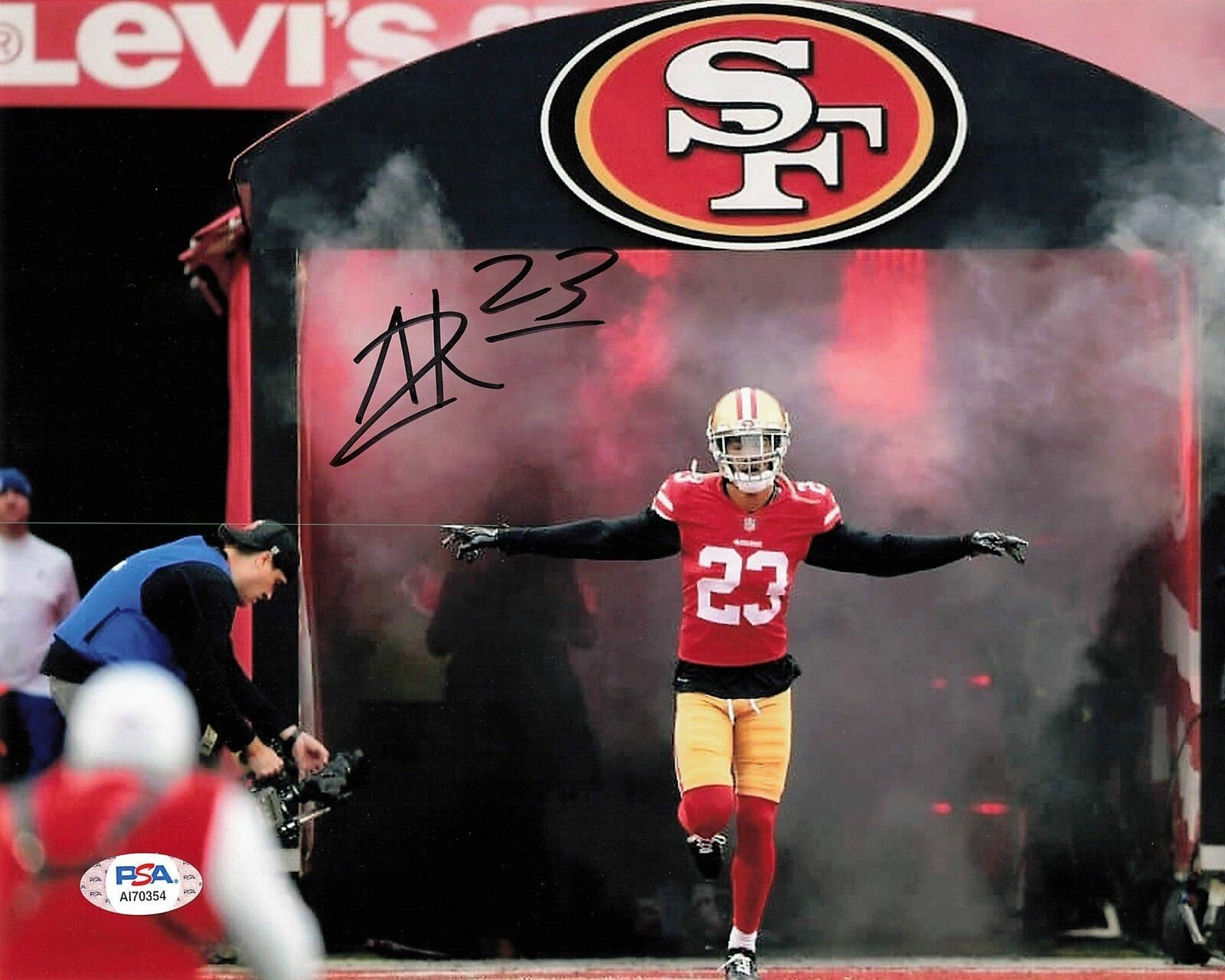 AHKELLO WITHERSPOON signed 8x10 Photo Poster painting PSA/DNA San Francisco 49ers Autographed