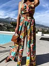 Hawaii Style Wide Legtwo-Piece Suits