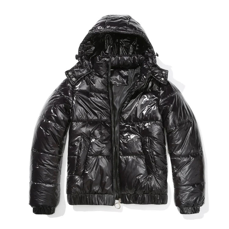 PASUXI New Arrival Winter Trend Hooded Jacket 20D Anti-Splash Shiny Casual Zipper Up Bread Cotton Jacket Plus Size Women's Coats huanwei