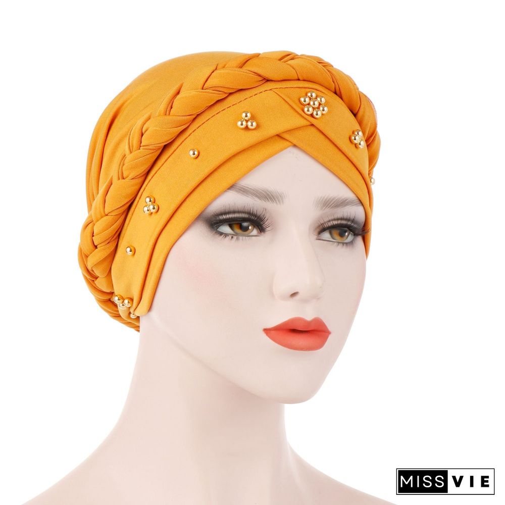 Women's Floral Printed Muslim Turban Hat Cap