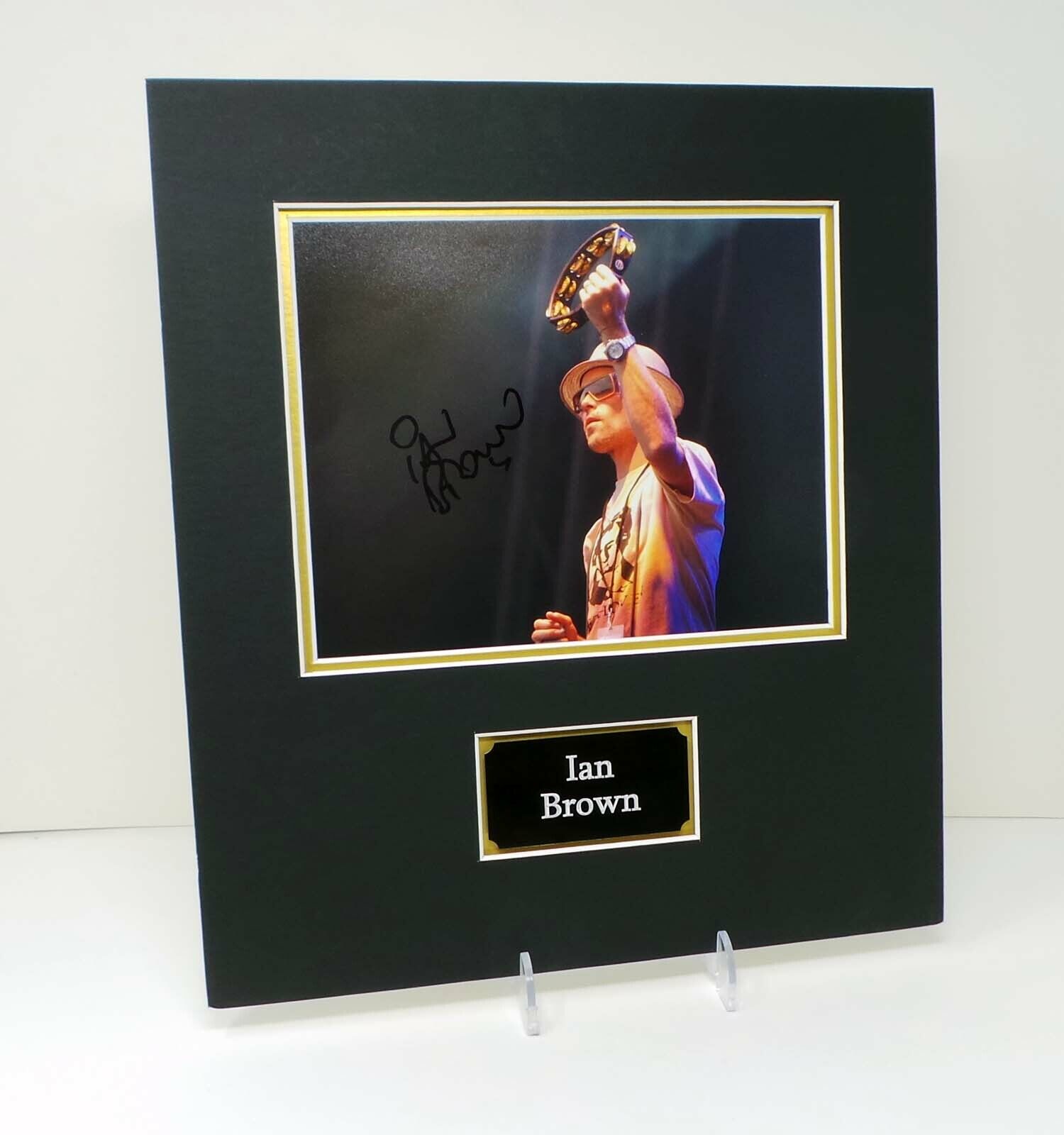 Ian BROWN Signed & Mounted 10x8 Photo Poster painting Display 3 AFTAL RD COA The Stone Roses