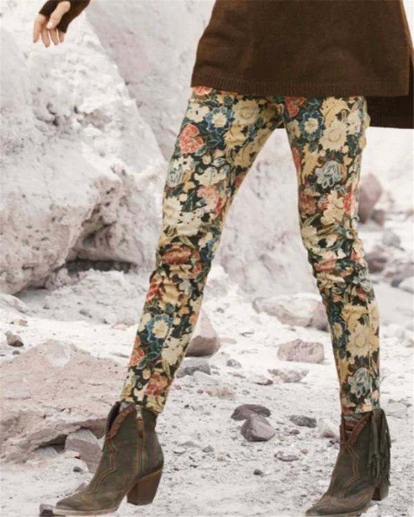 women floral print leggings casual pants p595514