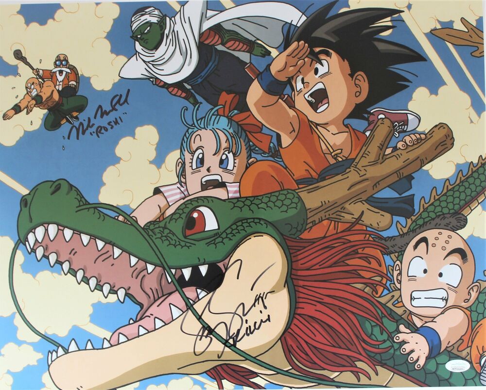 Sonny Strait & Mike McFarland Autograph Dragon Ball Z Photo Poster painting Krillin Roshi JSA CO