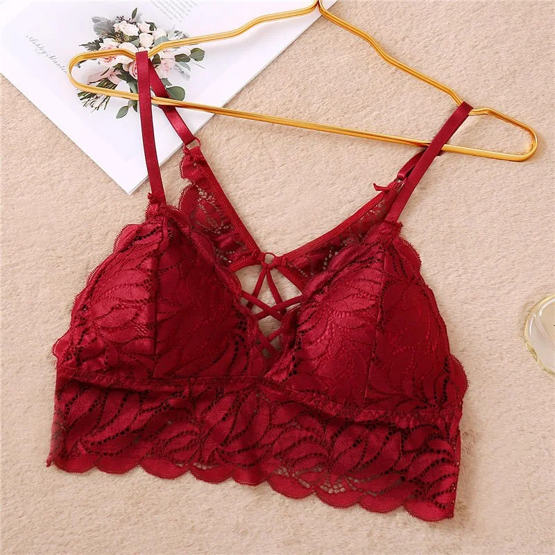 Fashion Sexy Women Top Female Lingerie Camisole Tank Crop Tops Lace Tops with Padded Camisoles Sleeveless Camis Girls Femme