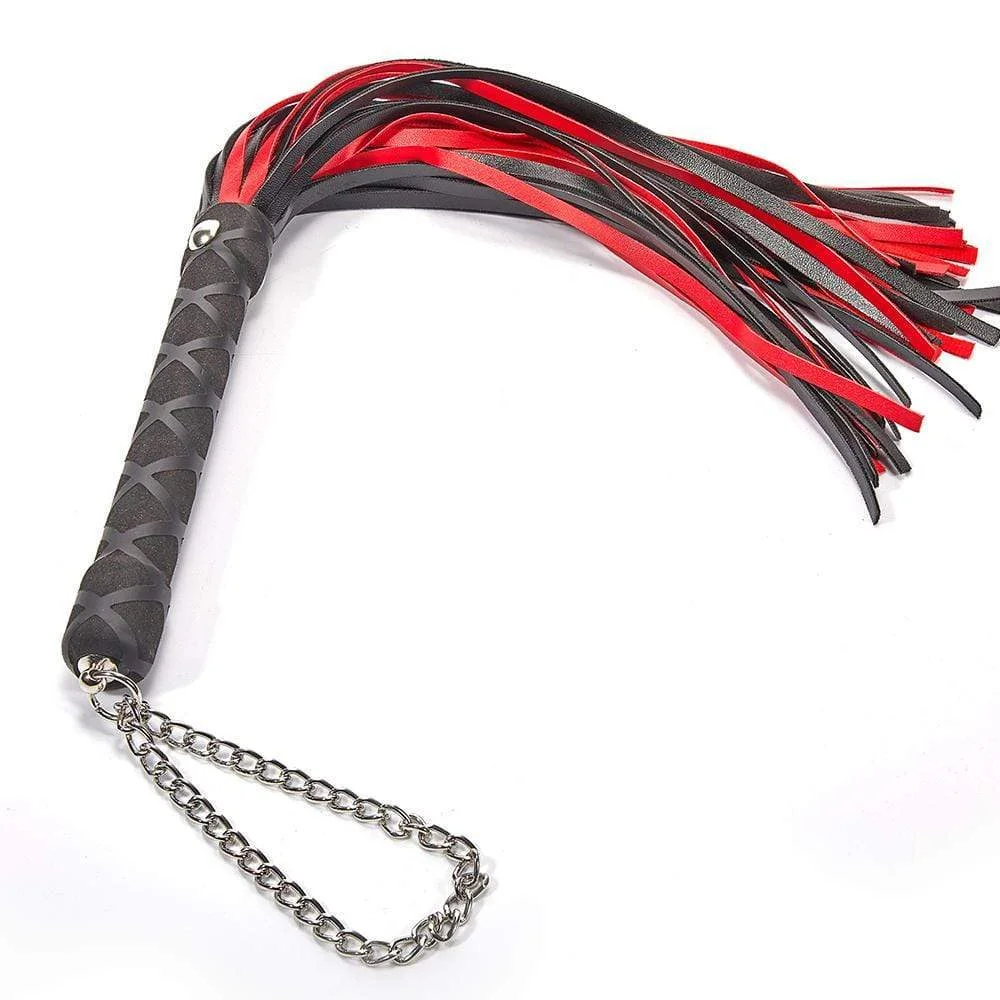 Black-Red Spanking Flirting Whip-FUNSEXDOLLS