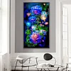 Diamond Painting-DIY Full Round Drill Blue Crystal Flower(40*70CM)