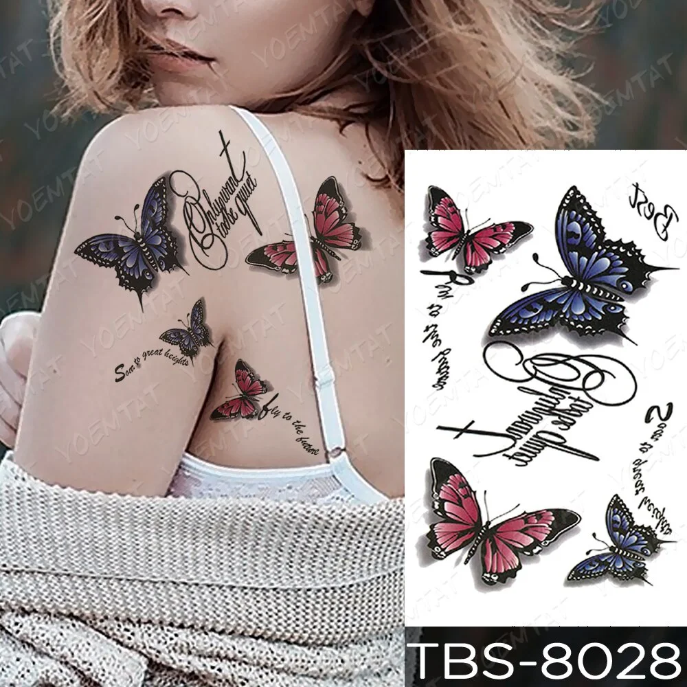 Sdrawing Temporary Tattoo Sticker Yin Yang Dragon Feather Wings Flash Tattoos Wolf Totem Body Art Arm Fake Tatoo Men