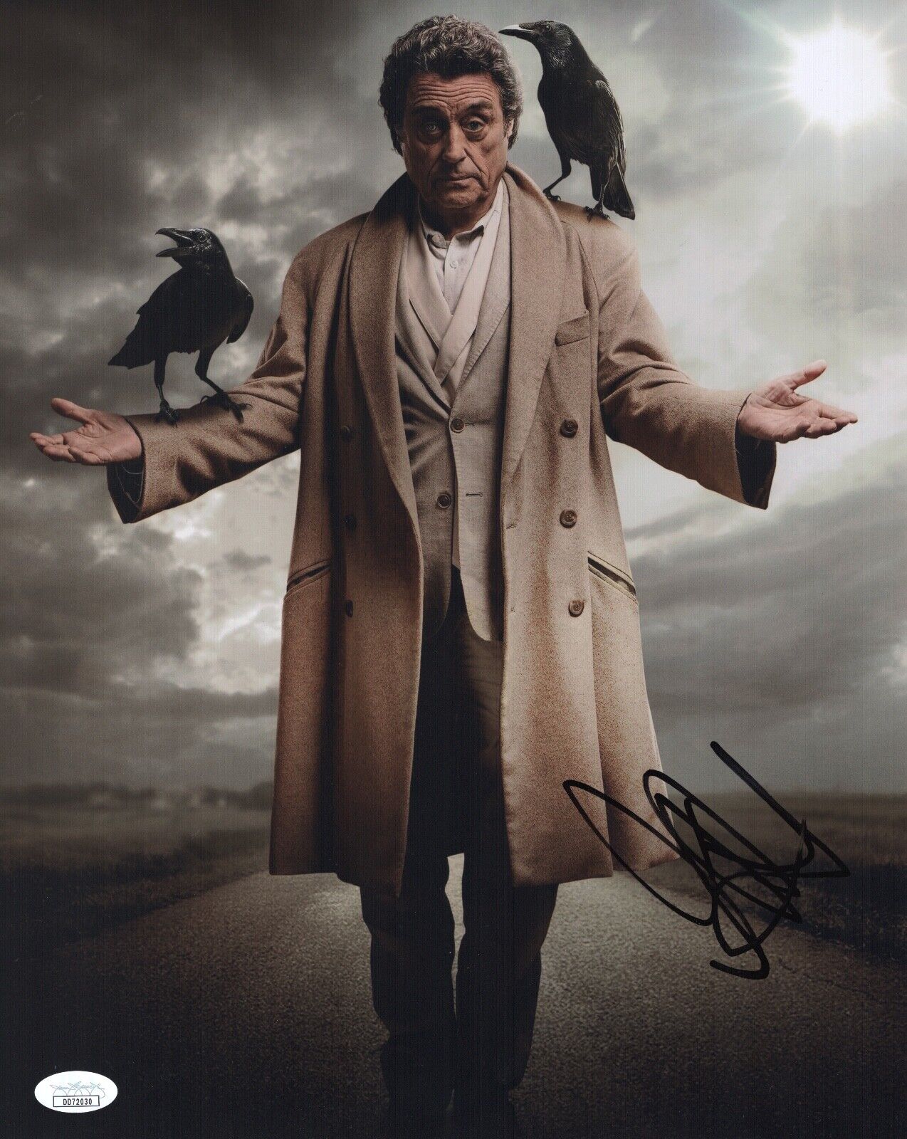 IAN MCSHANE Signed AMERICAN GODS 11x14 Photo Poster painting InPerson Autograph DEADWOOD JSA COA