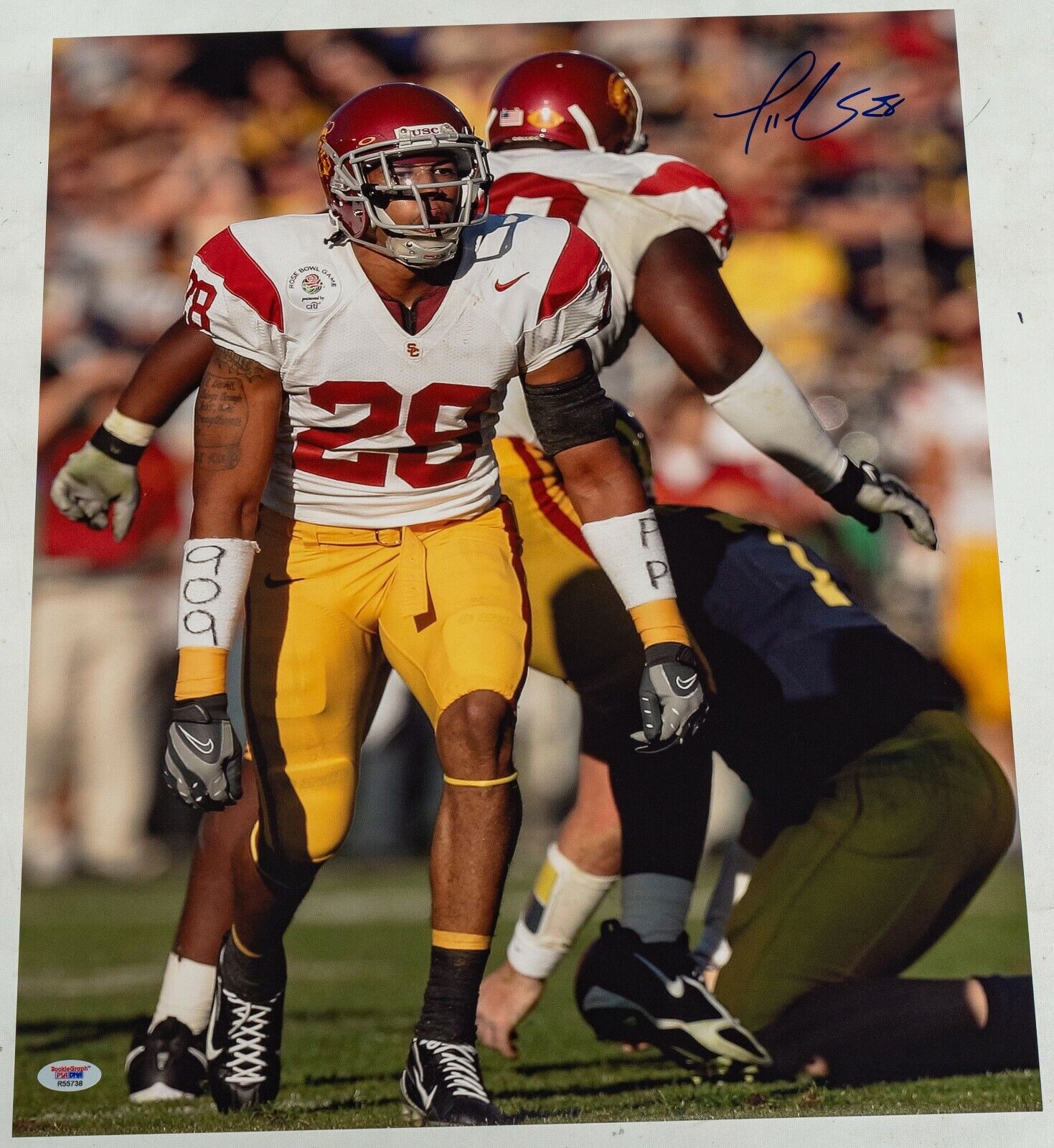 Terrell Thomas Signed USC Trojans Football 16x20 Photo Poster painting PSA/DNA COA NYG Autograph