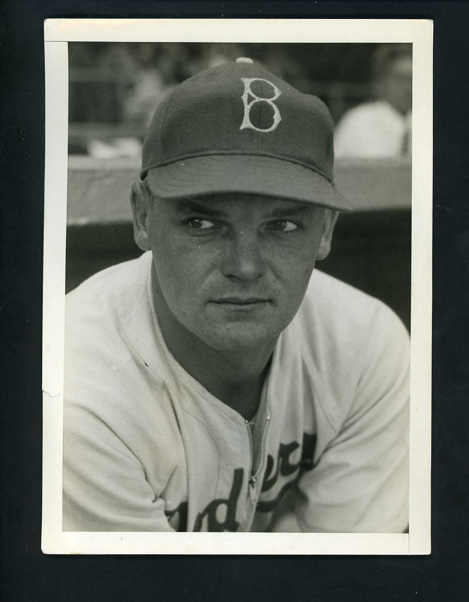 Joe Vosmik Type 1 Press Photo Poster painting USED for his 1941 Double Play # 143 144 Dodgers