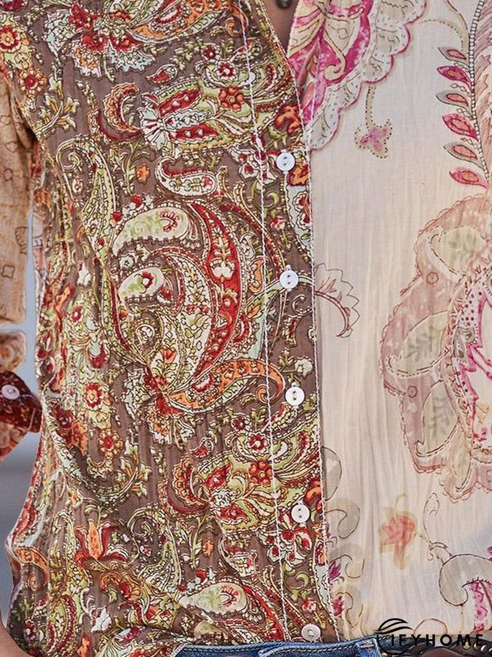 Casual Paisley Cotton Blouse | IFYHOME
